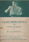 Eight Impromptus For Piano Accordion composed by F Ladewig (1936) used accordion book for sale in Australian second hand music shop