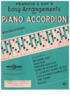 Francis and Day's Easy Arrangements For Piano Accordion With Simplified Bass arranged by Dudley E Bayford (c.1955) 
used accordion book for sale in Australian second hand music shop