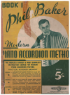 Phil Baker Modern Piano Accordion Method Book 1 (1935) used book for sale in Australian second hand music shop