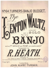 The Lenton Waltz for banjo -by- R Heath sheet music (c.1900)