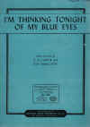 I'm Thinking Tonight Of My Blue Eyes (1942) for steel guitar plectrum guitar sheet music
