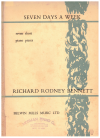 Richard Rodney Bennett Seven Days A Week for piano sheet music