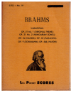 Brahms Variations Miniature Study Score