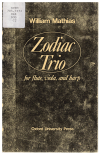 Zodiac Trio for Flute, Viola and Harp by William Mathias in Full Score