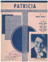 Patricia piano solo original sheet music score by Perez Prado