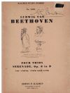 Beethoven Four Trios and Serenade for Violin, Viola and Cello miniature study score