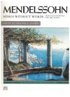 Mendelssohn Songs Without Words Selected Favorites For The Piano