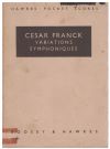 Variations Symphoniques by Cesar Franck for Piano and Orchestra Miniature Study Score