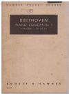 Beethoven Piano Concerto No. 1 in C Major Op. 15 for Piano and Orchestra Miniature Study Score