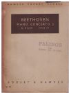 Beethoven Piano Concerto No. 2 in B flat Major Op. 19 for Piano and Orchestra Miniature Study Score