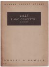 Piano Concerto No.1 in Eb Major by Franz Liszt for Piano and Orchestra Miniature Study Score