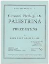 Palestrina: Three Hymns For Four-Part Brass Choir