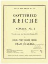 Sonata No. 1 from 'Vierundzwanzig neue Quatricinia' by Gottfried Reiche For Four-Part Brass Choir or Brass Quartet